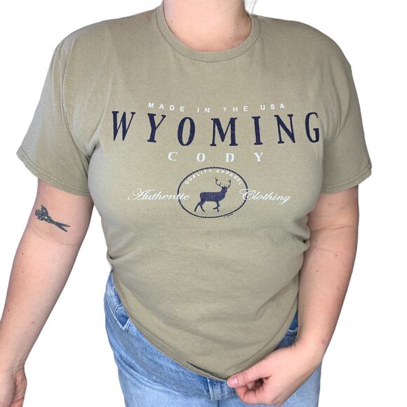 Vintage Cody Wyoming Western Country Ranch Graphic Tee T-Shirt Large - Picture 4 of 4